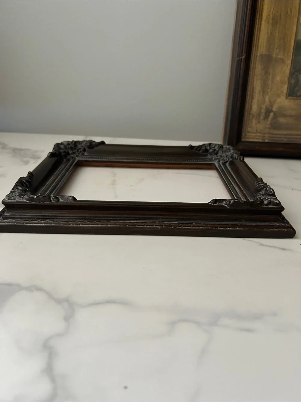 Vintage Dark Brown Ornate Wall Mirror Frame